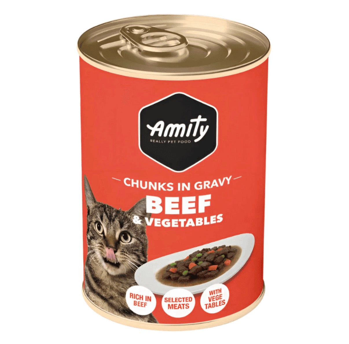 Amity Cat Lata Chunks Carne y Vegetales
