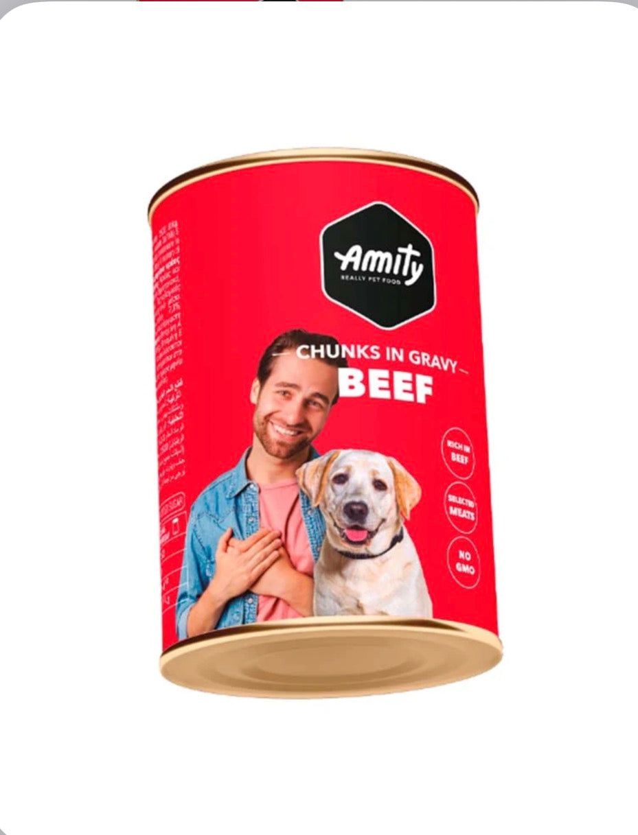 Amity Dog lata Chunks Beef