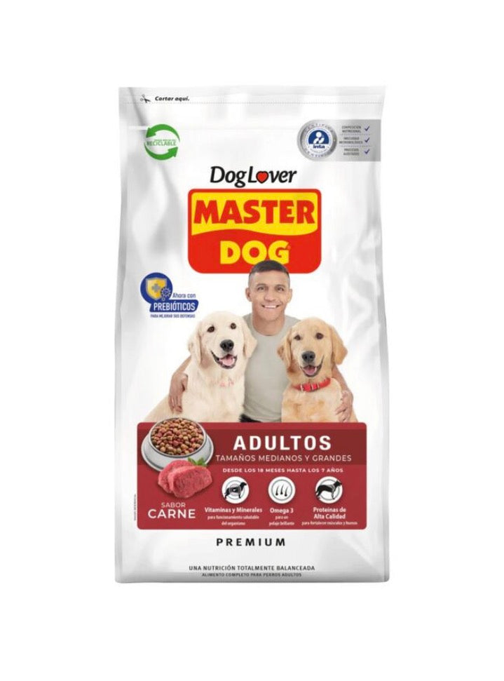 Alimento para perros Masterdog Adulto 18 kg Sabor Carne
