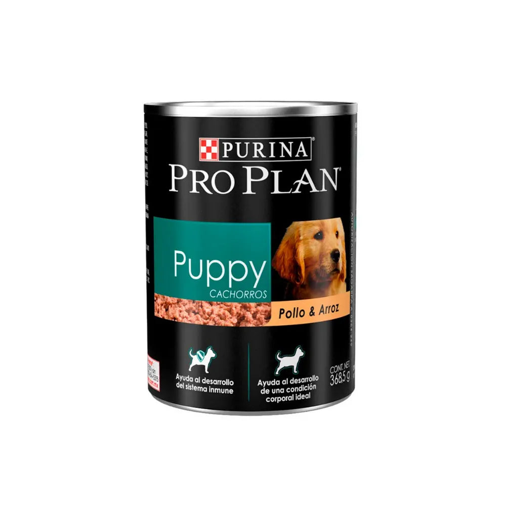 Lata Pro Plan Puppy Pollo y Arroz 368 g
