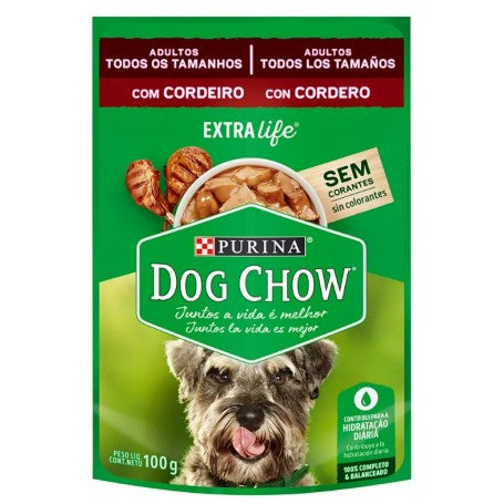 Pouche Dog Chow Perro Adulto Cordero 100gr