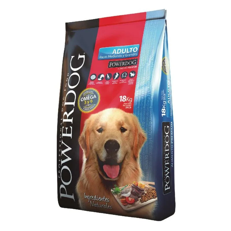 Powerdog adulto raza mediana a grandes 10kg