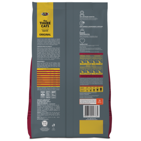 THREE CATS ORIGINAL GATOS CASTRADOS - CARNE 3KG